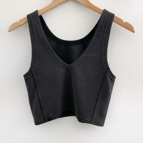 LULULEMON Ribbed Softstreme Cropped Tank Top Size 6 - Picture 4 of 12